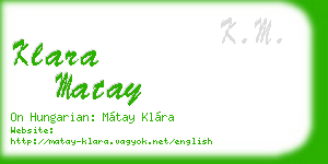klara matay business card